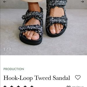 ALOHAS Womens Hook-Loop Tweed Black Slingbacks EUR 41